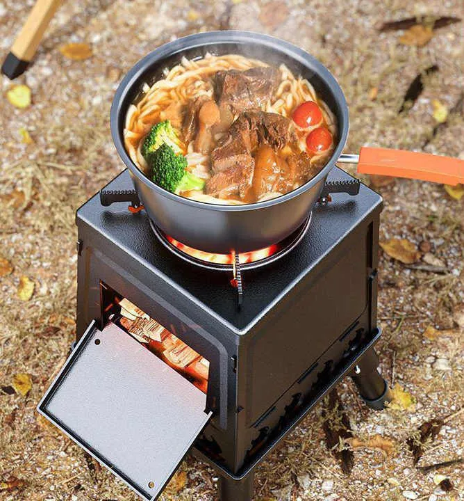 موقد صاروخ محمول لشواء ونزهة للتخييم متعدد . Portable Rocket Stove for BBQ and Picnic Camping