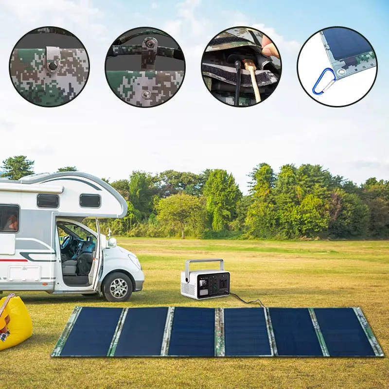 Anern 200W Solar Generator Portable Solar Power Station 220V 60000Mah with Portable Solar Panel 50W 18V Outdoor Energy Power
