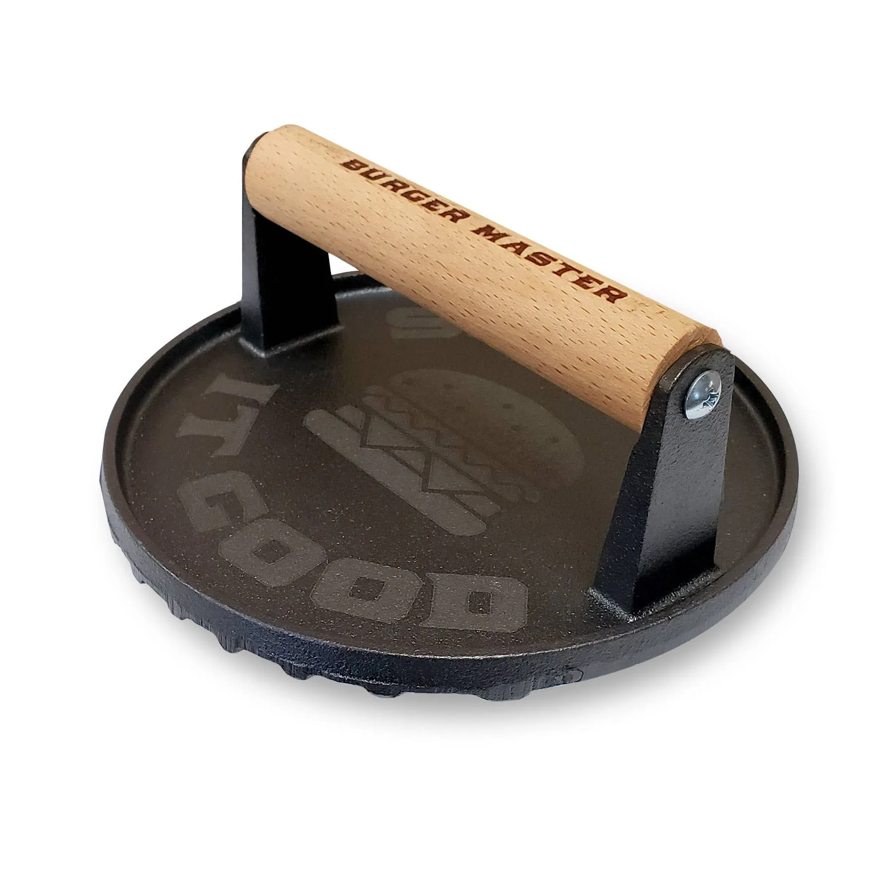 Burger Master Cast Iron Grill Press - Smash Burgers