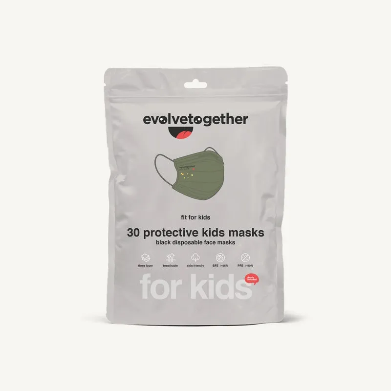 Kids Face Mask 30 Pack (Green)