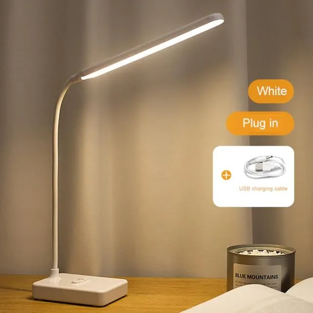 Rechargeable Reading Desk Lamp. Led Eye Protection. Dimmable Reading Study Table Lamp