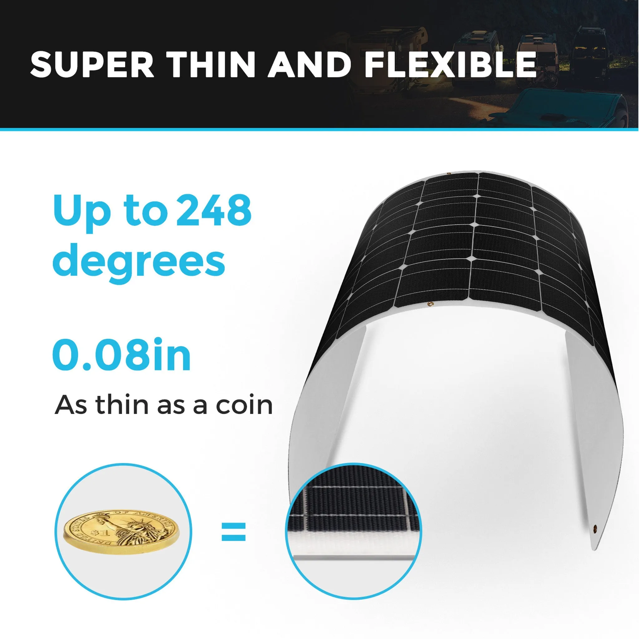 Renogy 100 Watt 12 Volt Flexible Monocrystalline Solar Panel